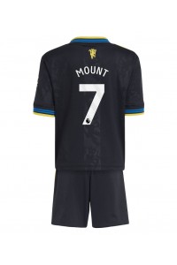 Manchester United Mason Mount #7 Babyklær Tredje Fotballdrakt til barn 2025-26 Korte ermer (+ Korte bukser)